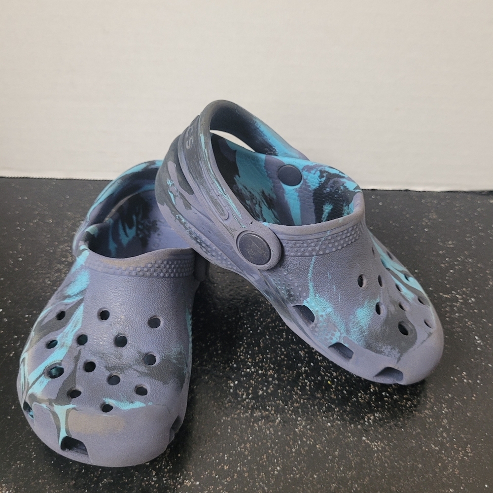 Crocs Blue and Gray Clogs